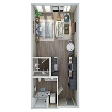 Studio 1A-1C floor plan